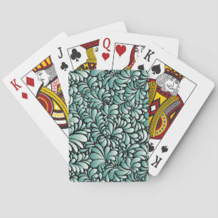 Jeu De Cartes Motif Fleur désirable en Minty Green