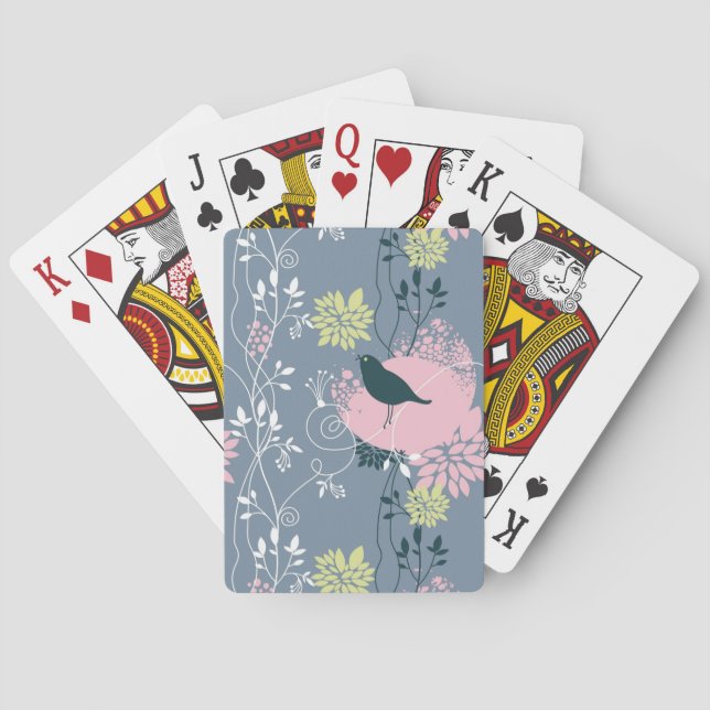 Jeu De Cartes Motif floral 13 (dos)