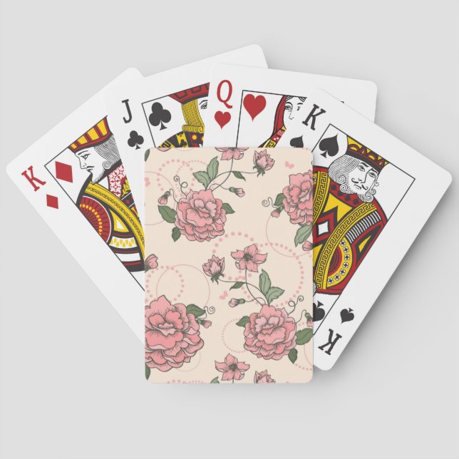 Jeu De Cartes Motif floral 5 2 (dos)