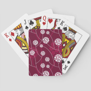 Jeu De Cartes motif floral Abstrait