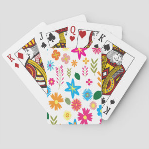 Jeu De Cartes Motif floral coloré