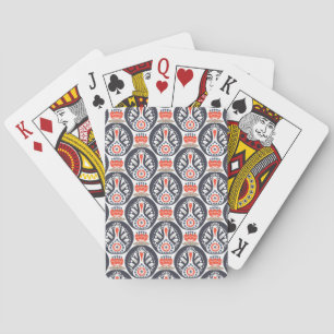 Jeu De Cartes Motif floral d'art populaire de la Turquie