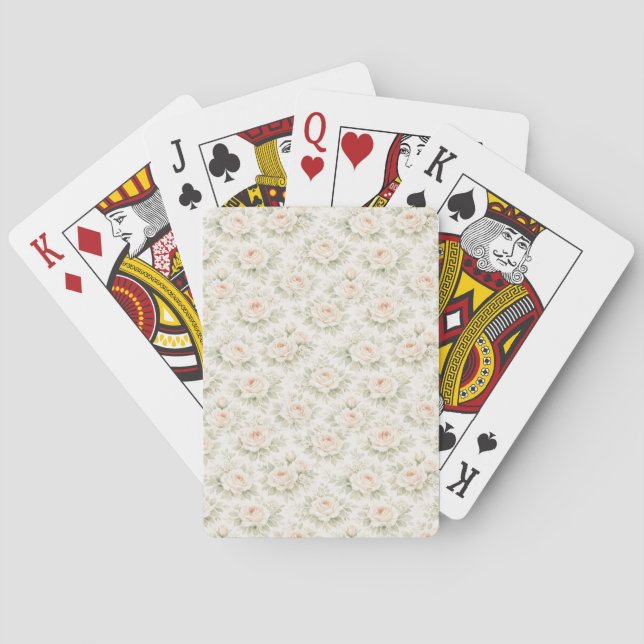 Jeu De Cartes Motif floral de mariage (dos)