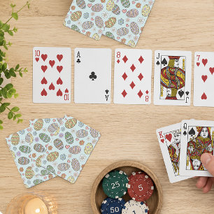 Jeu De Cartes Motif Floral de Pâques aux Œufs de Pâques Pastel F