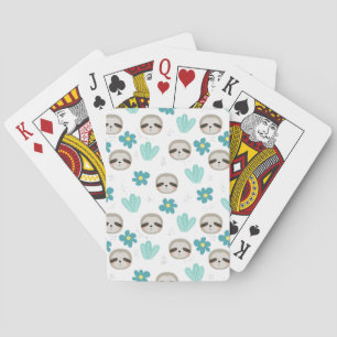 Jeu De Cartes Motif floral de paresse douce