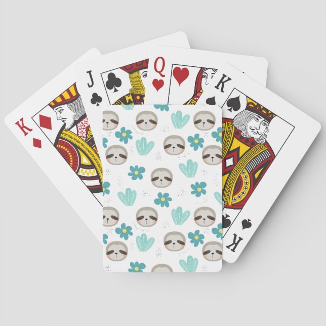 Jeu De Cartes Motif floral de paresse douce (dos)