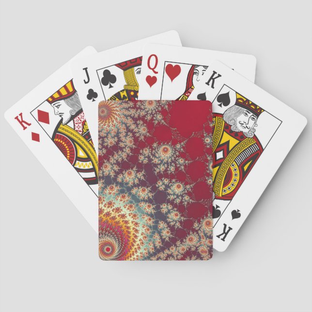 Jeu De Cartes Motif floral en spirale (dos)