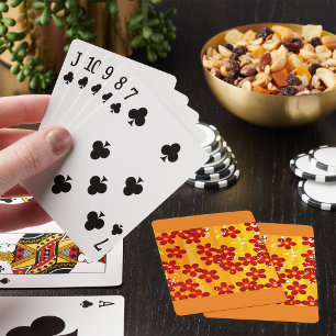 Jeu De Cartes Motif floral groovy rétro des années 70