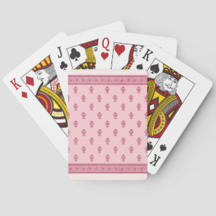 Jeu De Cartes Motif floral rose
