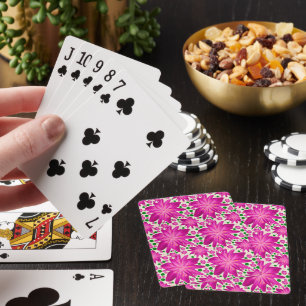 Jeu De Cartes Motif floral rose vif sans couture