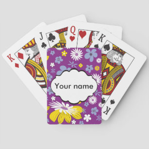 Jeu De Cartes Motif floral sans couture
