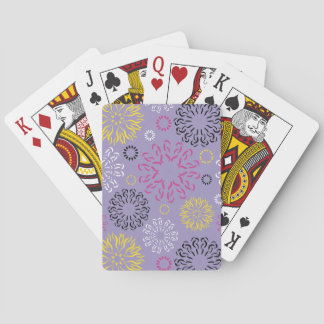 Jeu De Cartes Motif floral vibrant abstrait