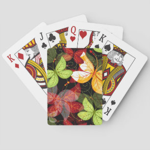 Jeu De Cartes Motif foncé d'automne