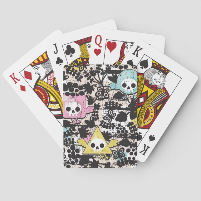 Jeu De Cartes Motif fou d'oiseaux (dos)