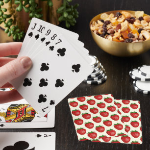 Jeu De Cartes Motif fraises, fraises rouges, fruits, feuilles