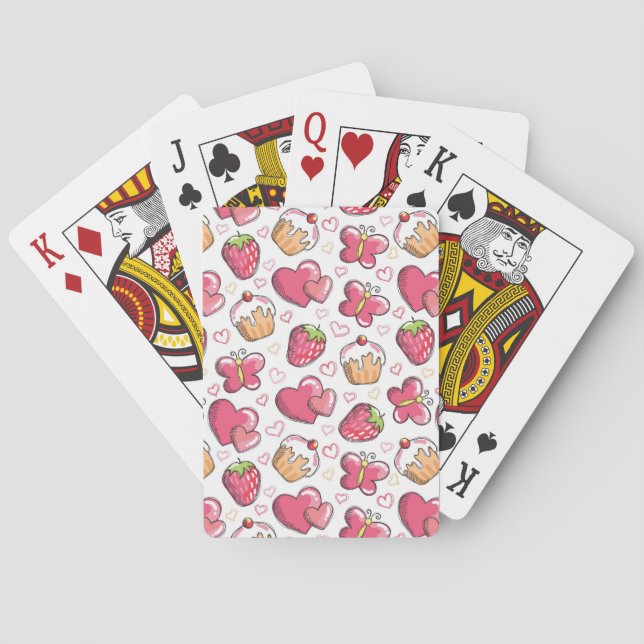Jeu De Cartes motif gastronomique romantique (dos)