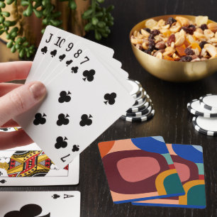 Jeu De Cartes Motif géométrique abstrait du milieu du XXe siècle
