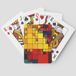 Jeu De Cartes Motif géométrique arc-en-ciel abstrait