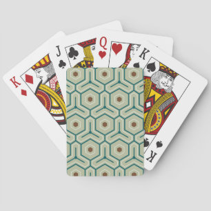 Jeu De Cartes Motif géométrique avec hexagones imbriqués