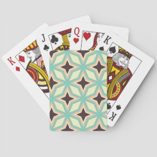 Jeu De Cartes Motif géométrique avec une forme d'étoile foncée a