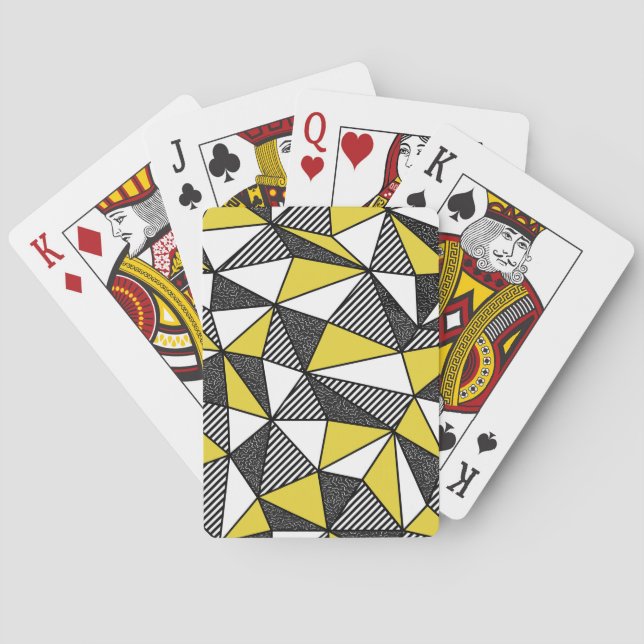 Jeu De Cartes Motif géométrique bas-poly rétro (dos)