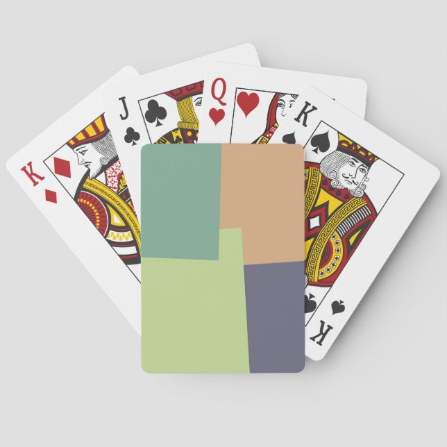Jeu De Cartes Motif géométrique couleur rétro #4 (dos)