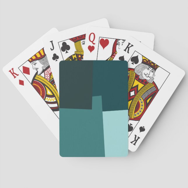 Jeu De Cartes Motif géométrique couleur rétro #7 (dos)