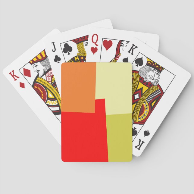 Jeu De Cartes Motif géométrique de couleur rétro #3 (dos)
