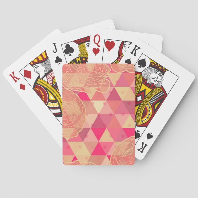 Jeu De Cartes Motif géométrique de fleur (dos)