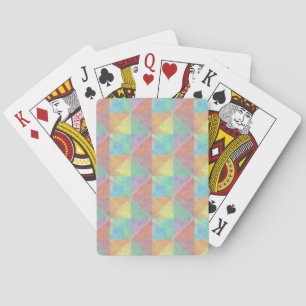 Jeu De Cartes Motif géométrique de triangle rempli d'aquarelle
