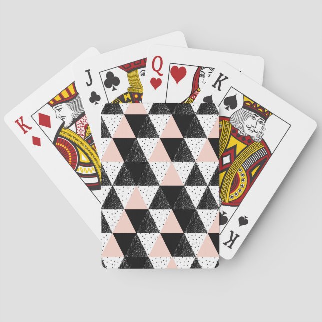 Jeu De Cartes Motif géométrique de triangle tirée par la main (dos)