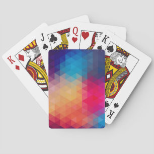 Jeu De Cartes Motif géométrique en mosaïque moderne colorée