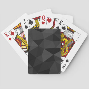 Jeu De Cartes Motif géométrique gris foncé et noir