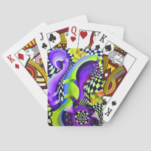 Jeu De Cartes motif géométrique rétro des années 80