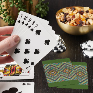 Jeu De Cartes Motif géométrique tribal Boho Ethnic Aztec