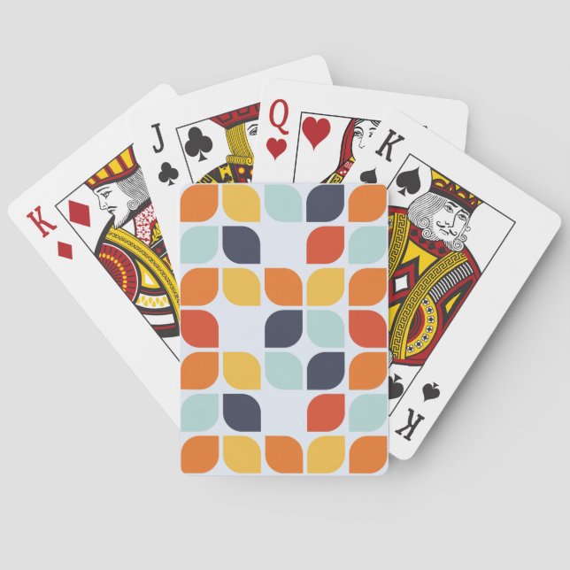 Jeu De Cartes Motif géométrique vintage (dos)