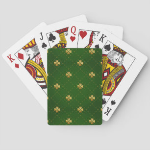 Jeu De Cartes Motif Golden Green Clover