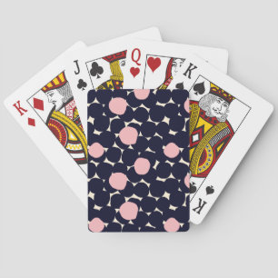 Jeu De Cartes Motif grand point bleu et rose