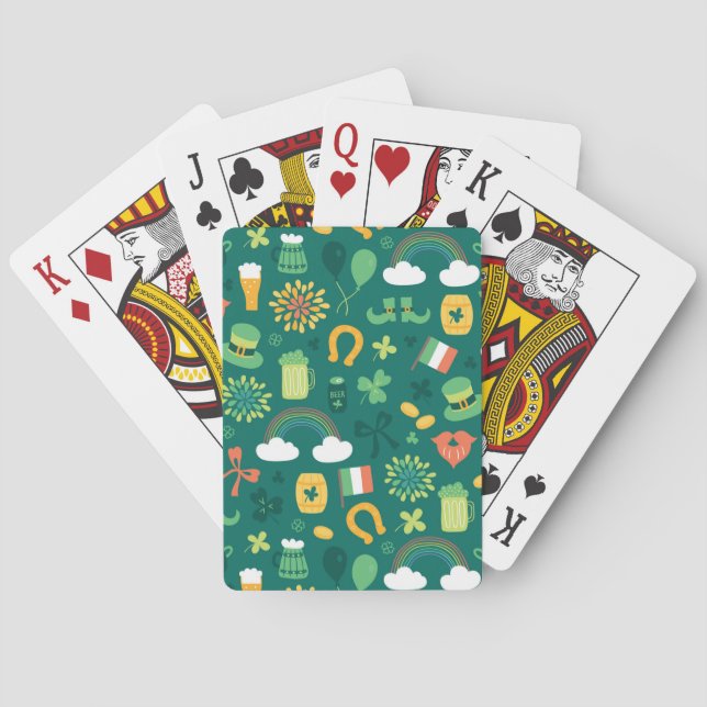 Jeu De Cartes Motif irlandais mignon d'icône (dos)