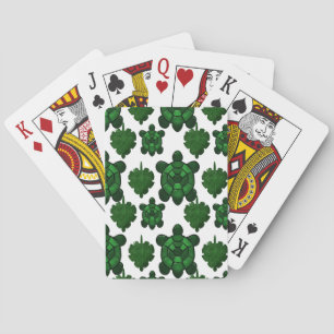 Jeu De Cartes Motif joli de tortue et de feuilles