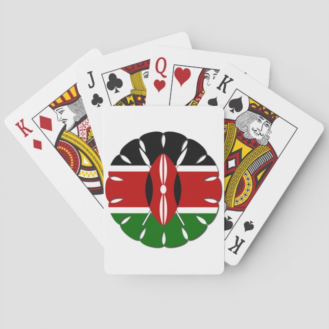 Jeu De Cartes Motif kenyan rond : un symbole national (dos)