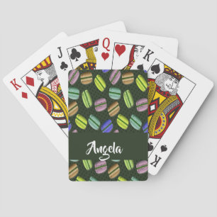 Jeu De Cartes Motif macaron de nom personnalisé