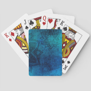 Jeu De Cartes Motif Mandala bleu clair désorganisé