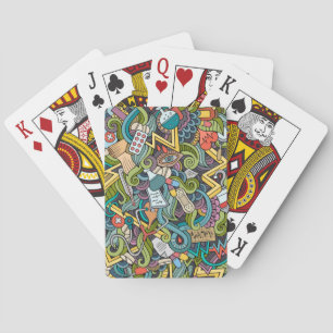 Jeu De Cartes Motif Médicale d'icône d'art abstrait