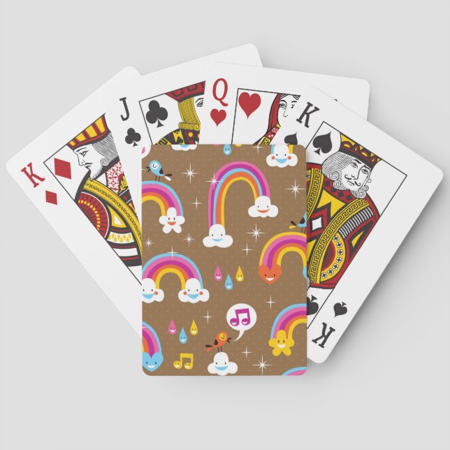 Jeu De Cartes motif mignon d'arcs-en-ciel (dos)