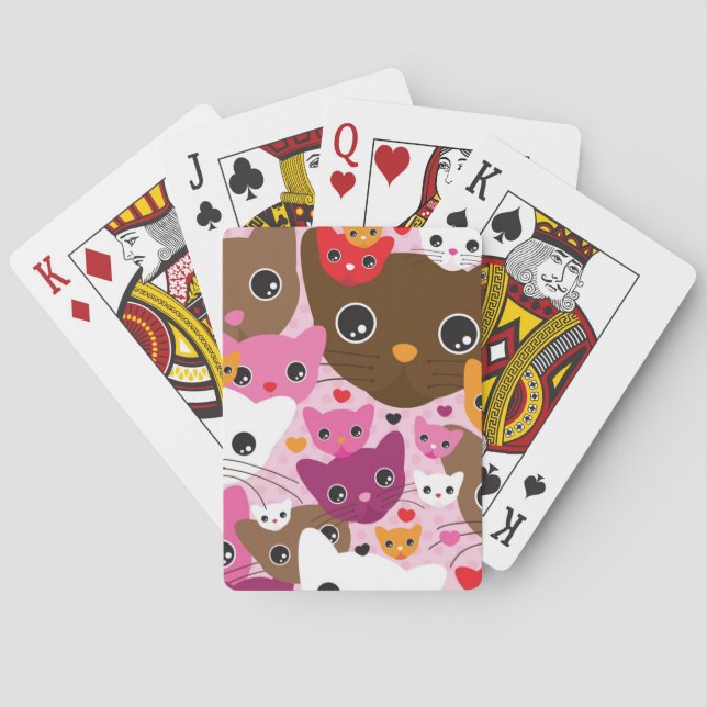 Jeu De Cartes motif mignon d'arrière - plan de chat de chaton (dos)