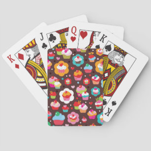 Jeu De Cartes Motif mignon de gâteau de tasse