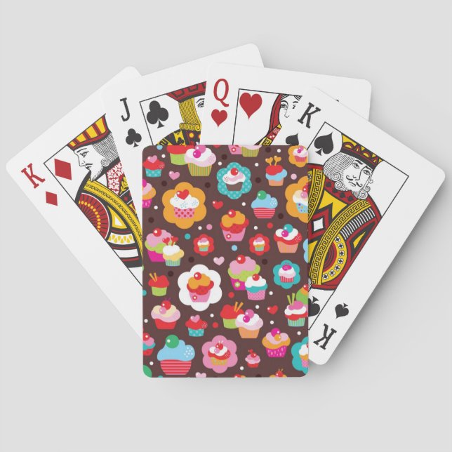 Jeu De Cartes Motif mignon de gâteau de tasse (dos)