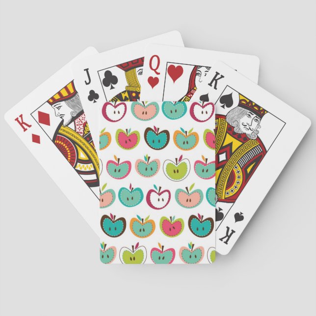 Jeu De Cartes Motif mignon de pomme (dos)