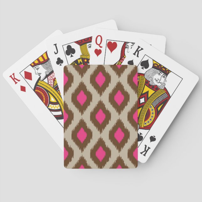 Jeu De Cartes Motif moderne d'ikat (dos)